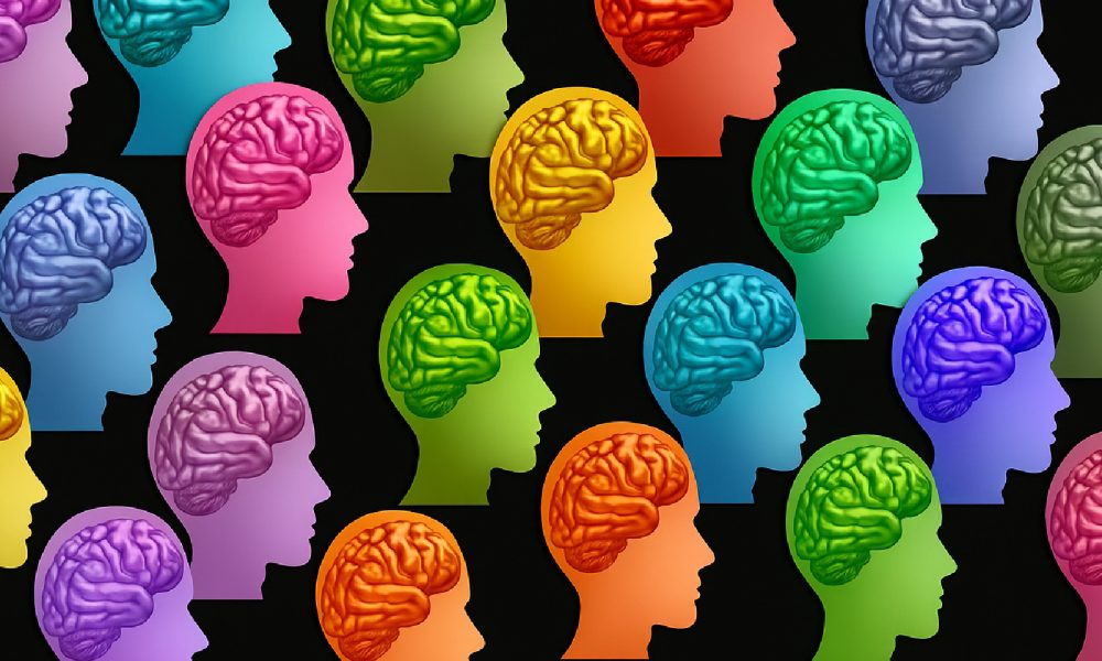 A screenshot of a Forbes article titled "Over Half of Gen Z Identify as Neurodiverse" overlays an image of colorful brain silohuettes.